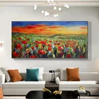 Картина маслом, напечатанная на холсте, абстрактная, дикая, красная Цветочная елка, пейзаж, живопись на холсте, современные принты, плакат, настенное искусство, домашний декор