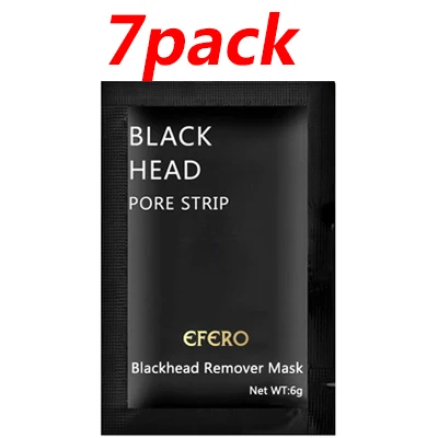 7 pack Инструмент для удаления чёрных точек маска черная маска Уход за лицом черных точек полоски для поры, акне Уход Глубокое Очищение Черноголовых грязевая маска для красоты лица - Цвет: 7 pack
