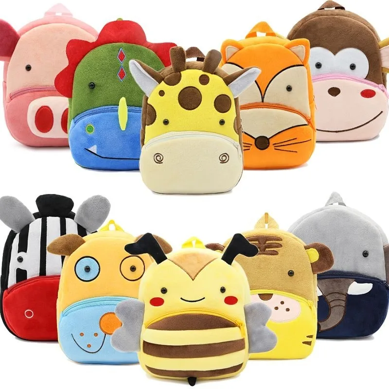 

2020 3D Cartoon Plush Children Backpacks kindergarten Schoolbag Animal Kids Backpack Children School Bags Girls Boys Backpacks