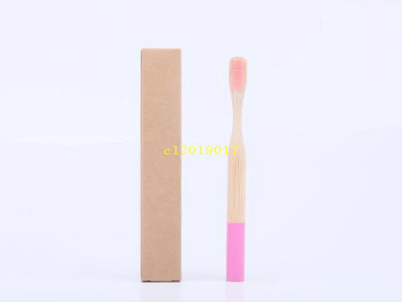 Новая бамбуковая зубная щетка с круглой ручкой 17 цветов Бамбуковая | Дом и сад