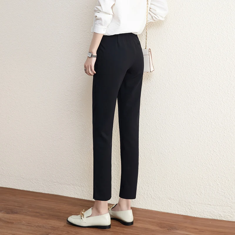 Женские прямые брюки до щиколотки офисные повседневные с высокой талией 2021 |