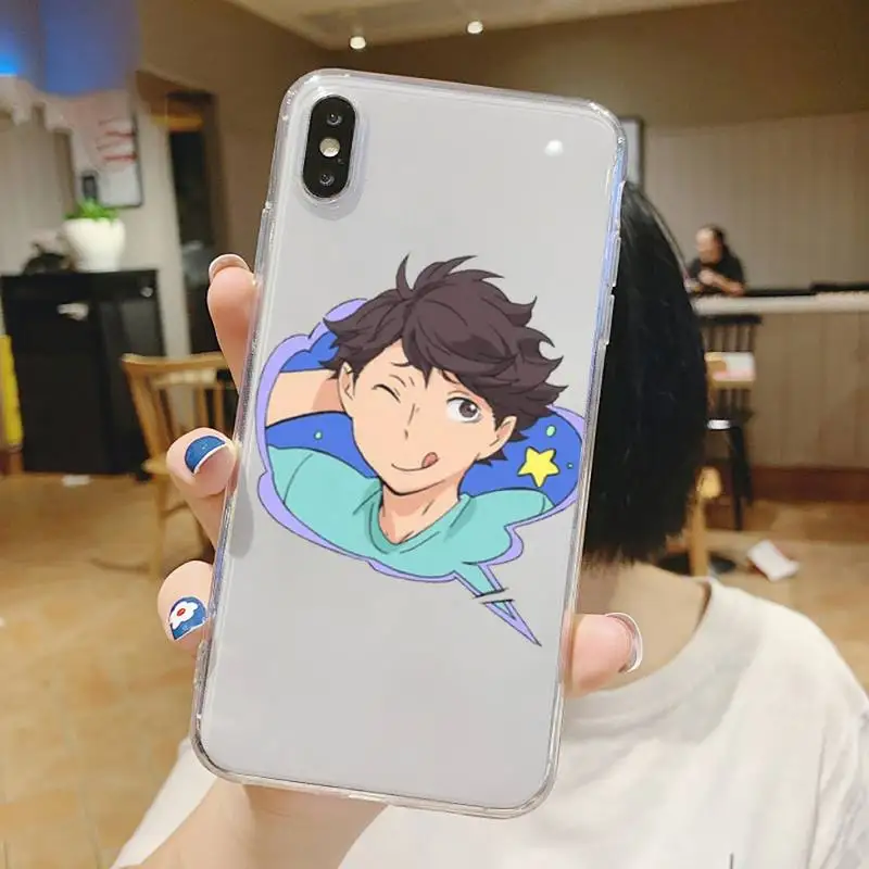 

Haikyuu Hinata attacks Anime manga Phone Case Transparent soft For iphone 5 5s 5c se 6 6s 7 8 11 12 plus mini x xs xr pro max