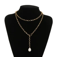 womens delicacy hip hop fashion string ladys pendant design sense super fairy neck chain anagallis pearl necklace