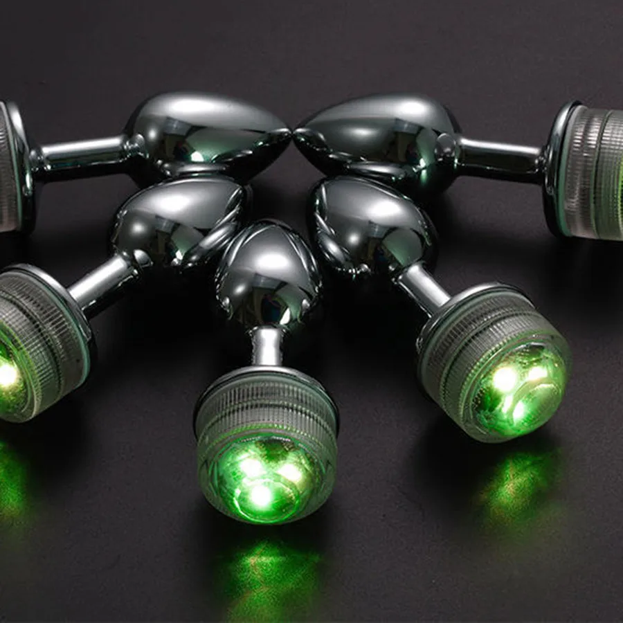 LED Anal Plug Metal Colorful Light Butt For Adult Game Dildo Realistic Intimate Goods Vagina Massager Toys NO Vibrator | Красота и