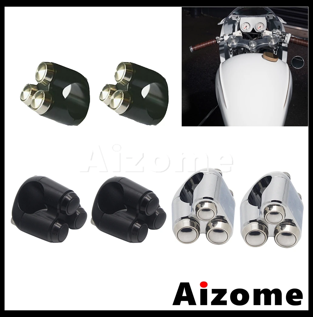 Тонкий 3 кнопочный переключатель в стиле ретро на руль 1 дюйм двойной