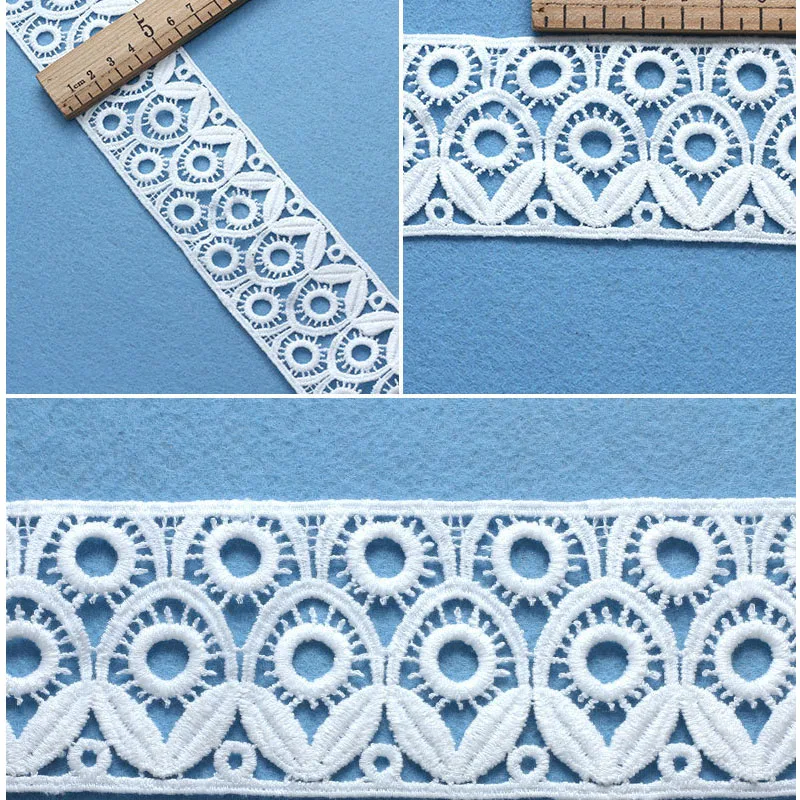 Кружевная лента белая кружевная ткань отделка Вышивка для шитья женские