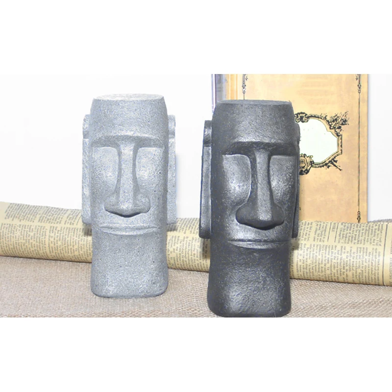 Искусственные смолы статуя с острова Пасхи Украшения монета копилка Коробки