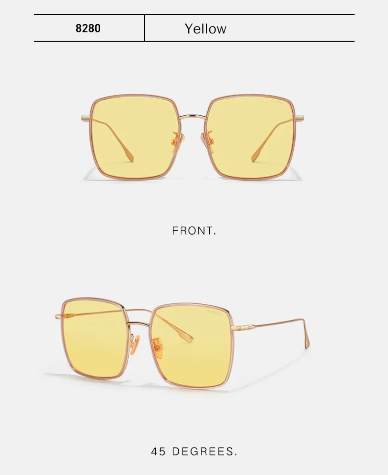 PARZIN New Sunglasses Women Big Metal Frame Sun Glasses For Women Fashion Colorful Ladies Shades Eyewear 8280