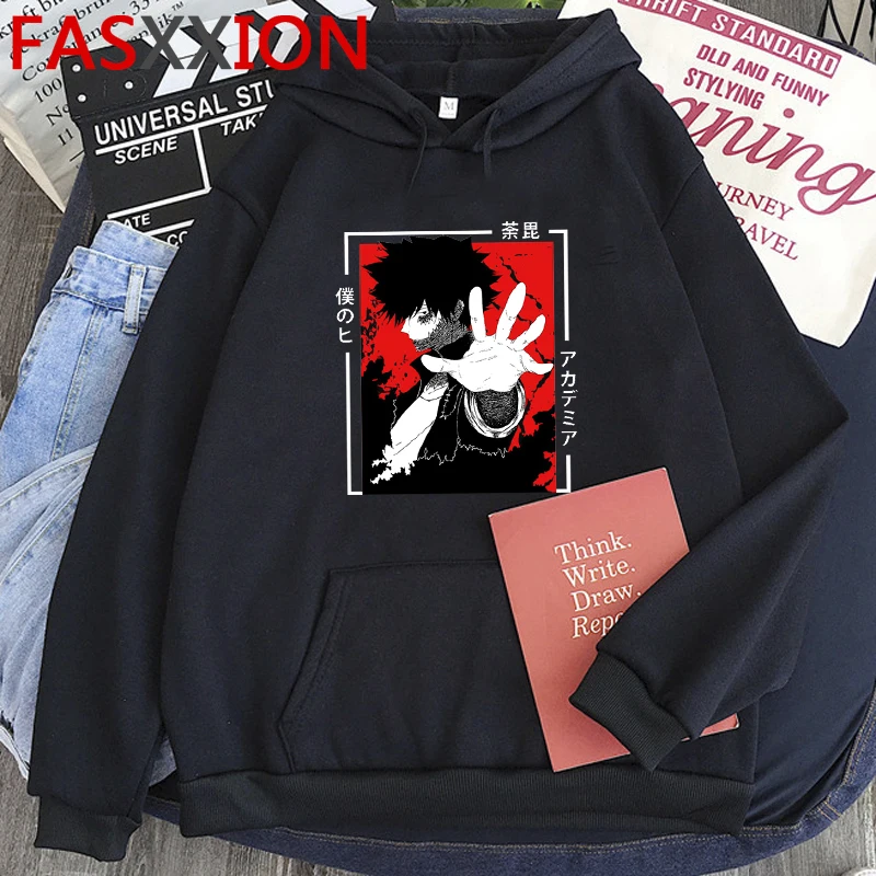 

Japanese Anime My Hero Academia Bakugou Funny Hoodies Men Cool Manga Todoroki Graphic Streetwear Hip Hop Sweatshirt Male