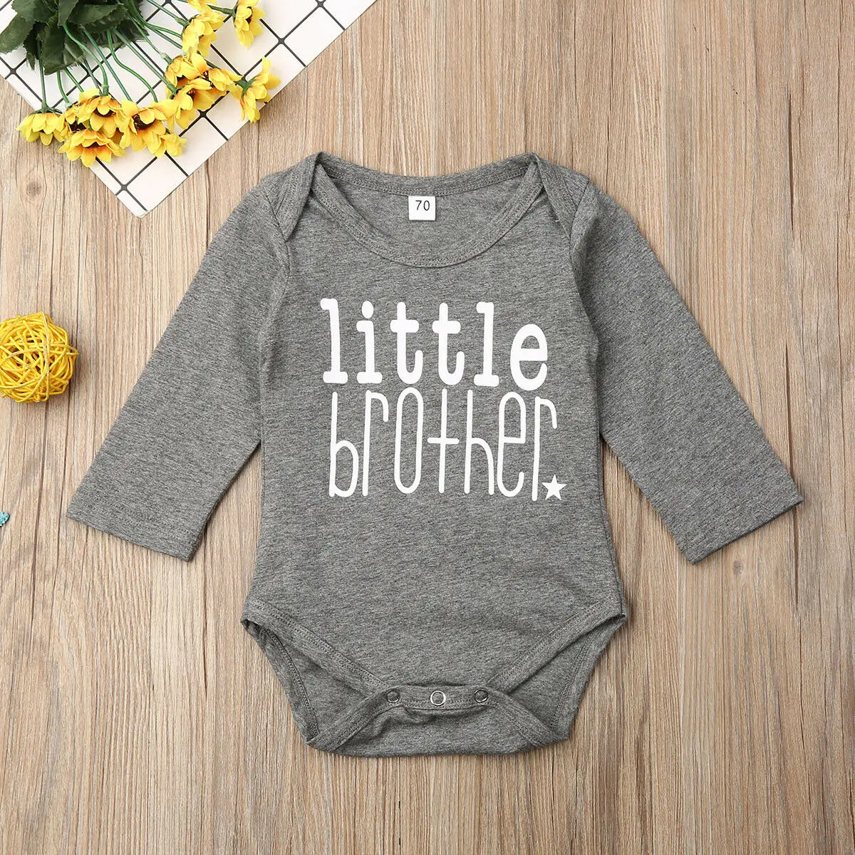 Комбинезон с надписью Big & Little Brother для маленьких мальчиков боди Детская футболка