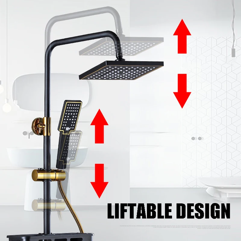 Смеситель для душа с термостатом цифровой кран горячей и холодной воды дождевая