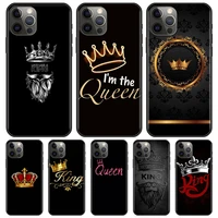 king and the queen cool phone case for apple iphone 11 7 xr 12 pro max x 6 6s 8 plus 11pro 12 mini xs 5 5s se soft back cover