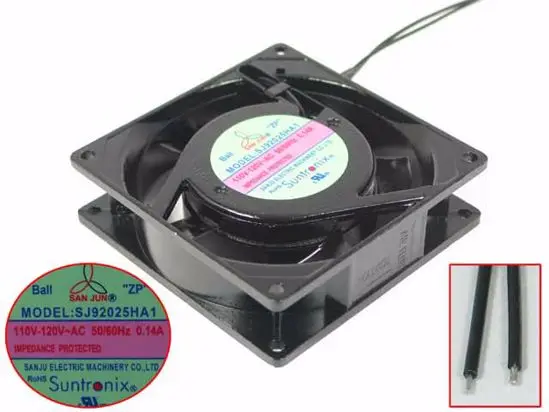 San Jun Suntronic SJ92025HA1 110V-120V 0.14A 92x92x25mm серверный квадратный вентилятор | Компьютеры и
