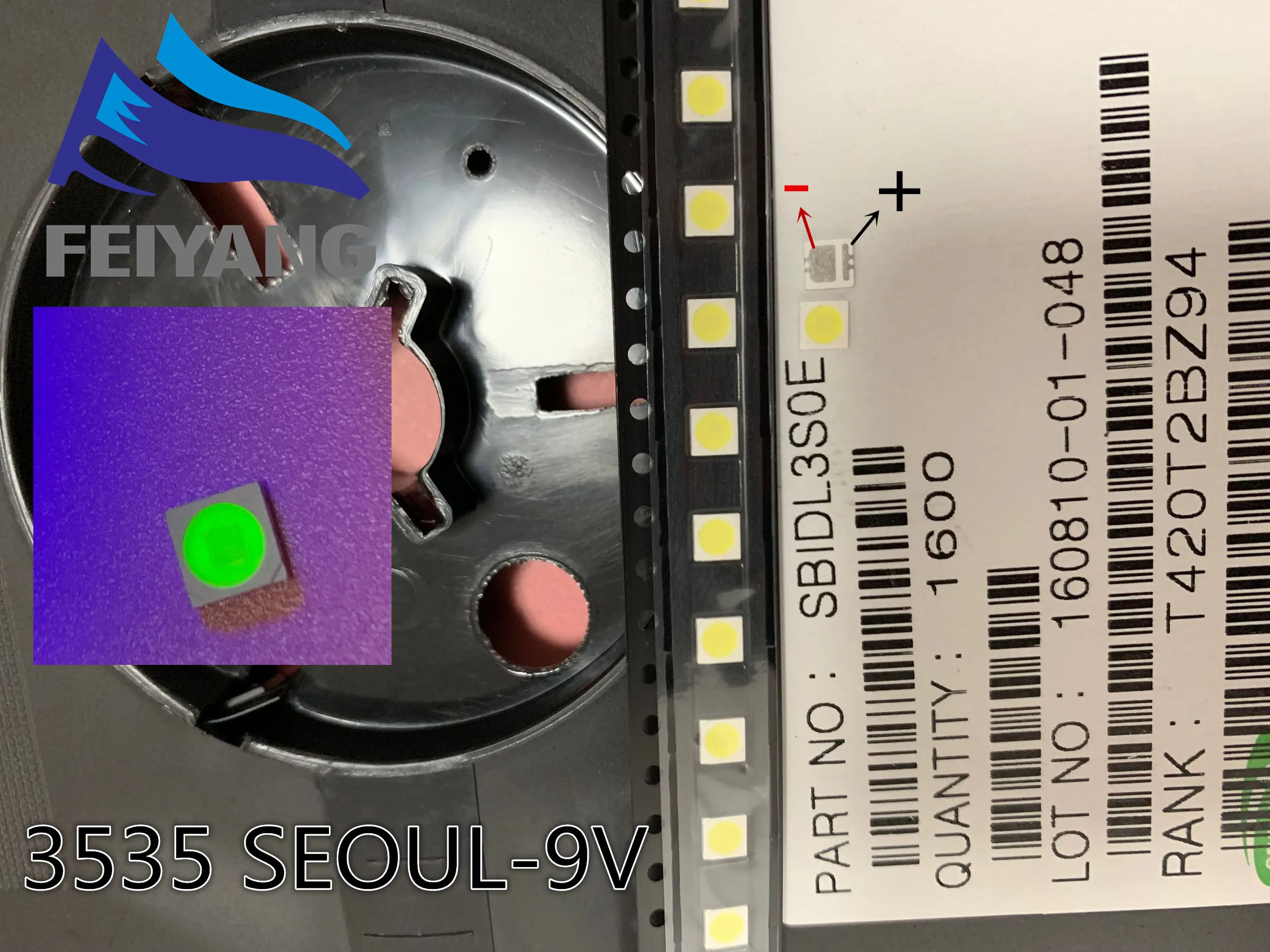 100 шт./лот для 3535 Сеульского 9 В LED ремонта телевизора ЖК-подсветка светодиодная