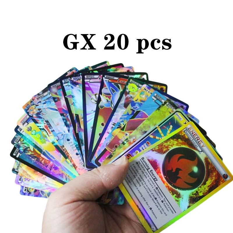 

Карта флэш-памяти с покемоном GX, 20 детских настольных игровых карт, выбранных случайным образом, 20 уникальных детских подарков