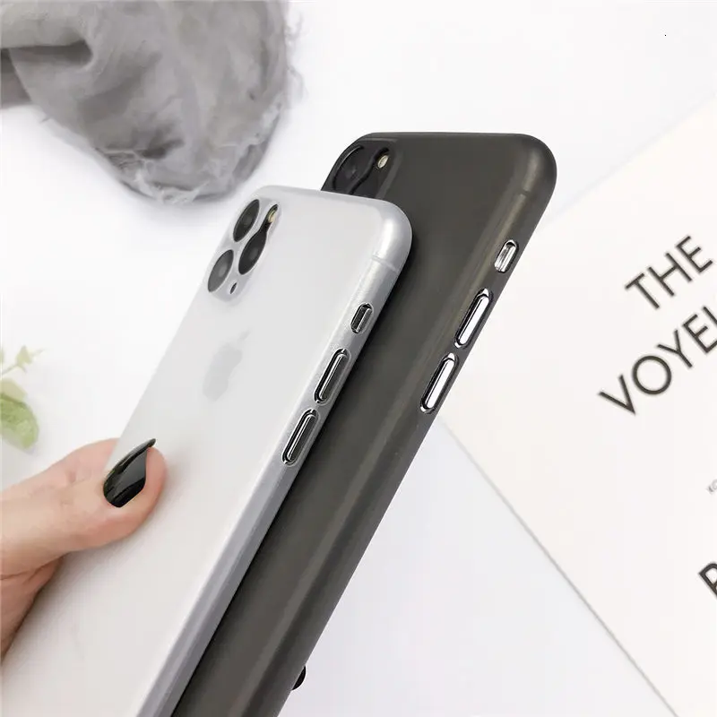 Ультратонкий чехол для телефона iPhone 11 Pro Max 7 8 6 6s Plus X XR XS Candy ударопрочный тонкий