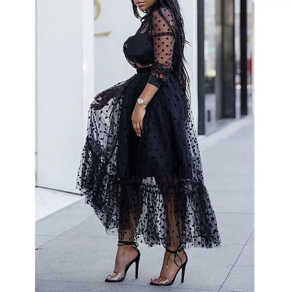 Новинка женское цветочное кружевное макси платье в горошек чехол Летний Пляжный