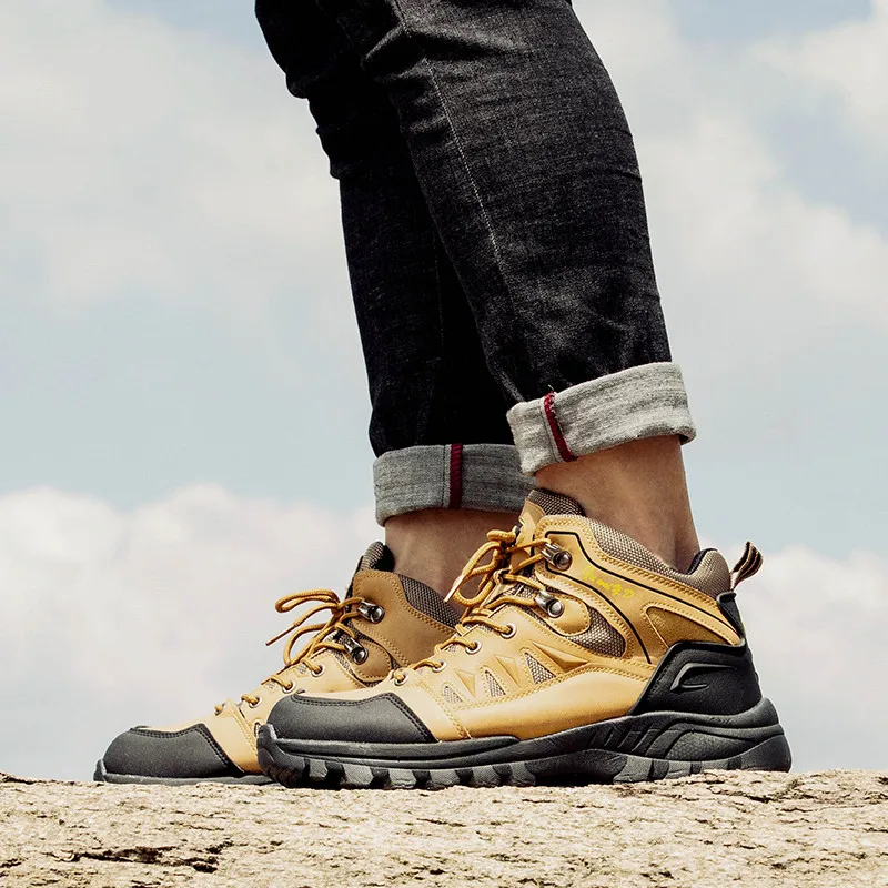 Plus Size 47 Tactical Boots Men Mountain Hiking Shoes Waterproof Outdoor Sports Sneakers Male Wearable Anti-skid Hunting Boots
