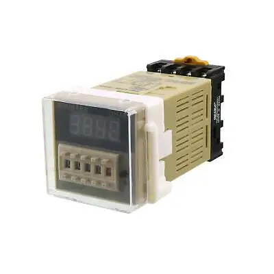 

DH48J-8 1-9999 Panel Mount Digital Counter Relay w Base AC/DC 24V 50/60Hz