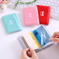 credit card holder wallet 12bits bow knot pu girl bus card cover bags men women credit id business card purse organizer case