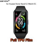 Для умных часов Huawei Honor Watch ES FIT Band 6, Прозрачная мягкая защитная пленка из ТПУ на весь экран (не закаленное стекло)