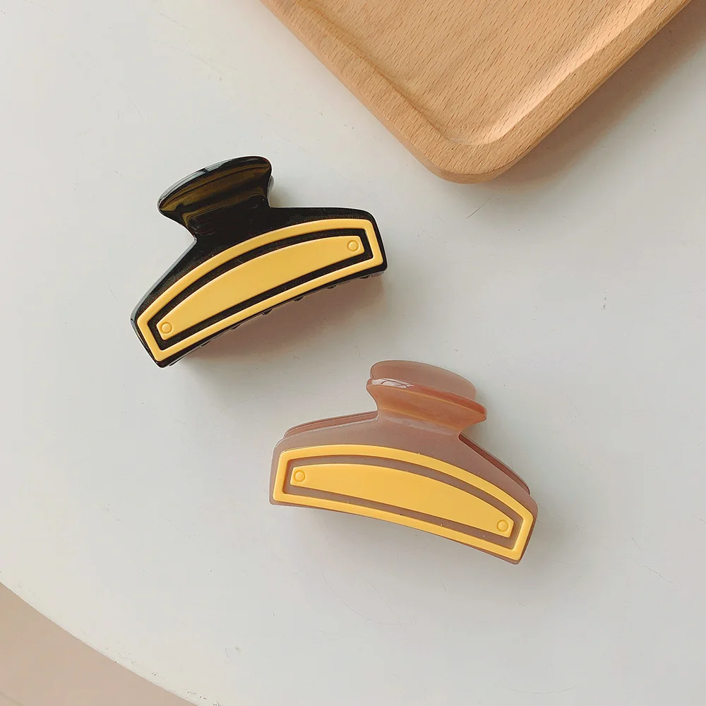 

Fashion Acetate Hair Claws Leopard Banana Hair Clip Claw Clips Women Geometric Claw Crab Headwear Girls Hair Accessories Gifts