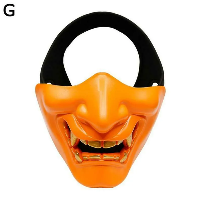Веселая полуфабричная маска для косплея самурая вечеринки на Хэллоуин фестиваля