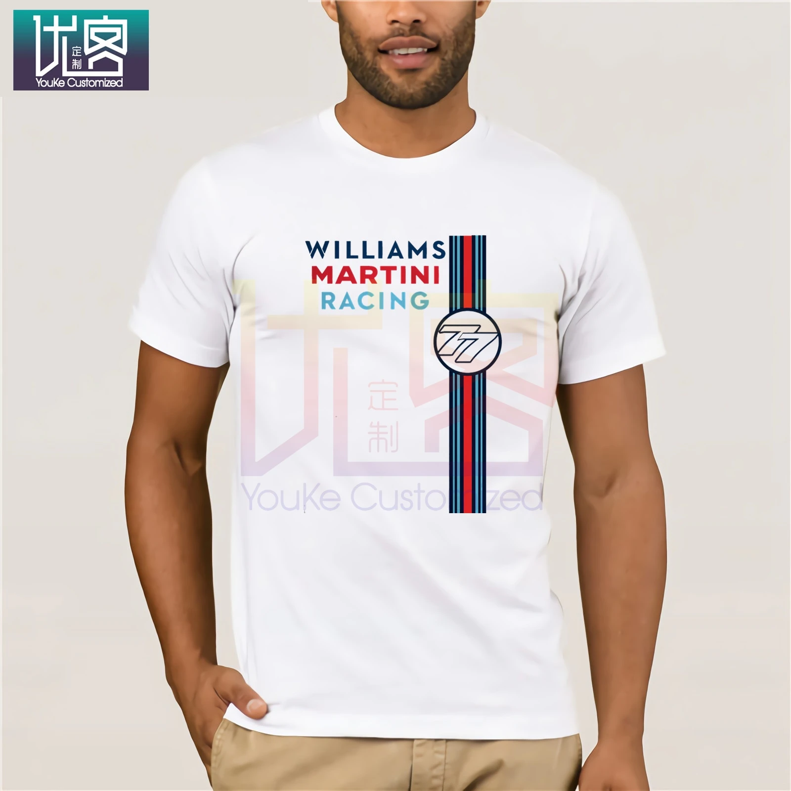 Лидер продаж 2020 летняя мужская футболка модная из фильма Вильямс мартини гонщик