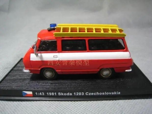 

AMER COM cars 1/43 1981 SKODA 1203 Czechoslovakia fire fighting truck Collection car Children gifts