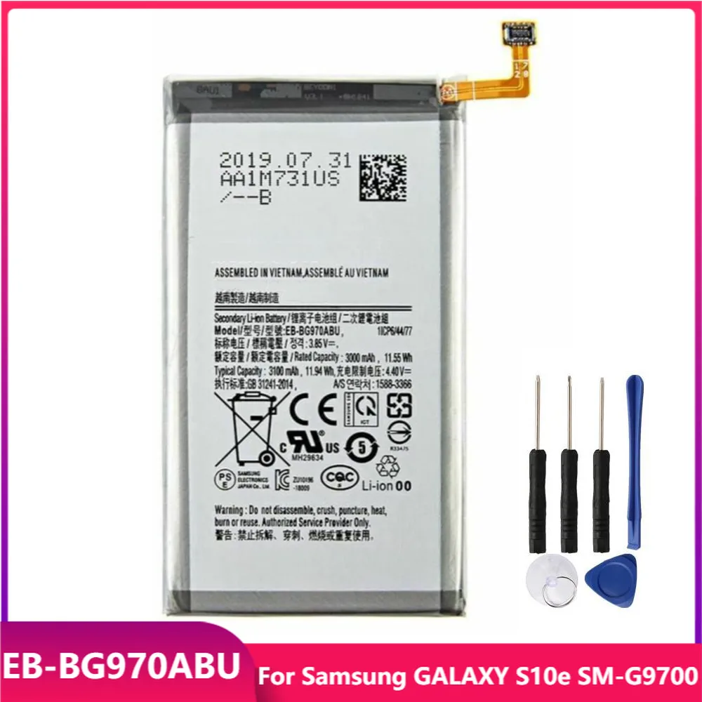 

Original Phone Battery EB-BG970ABU For Samsung GALAXY S10e S10E S10 E SM-G9700 Replacement Rechargable Batteries 3100mAh