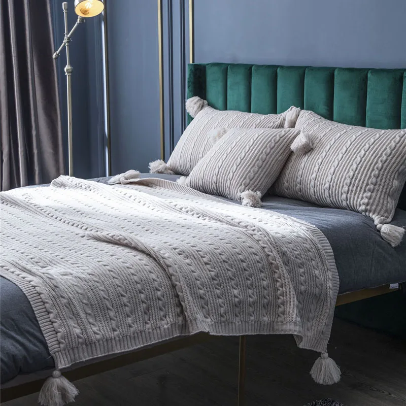 Плед для дивана простой офиса вязаный дышащий самолета наволочка Путешествия |