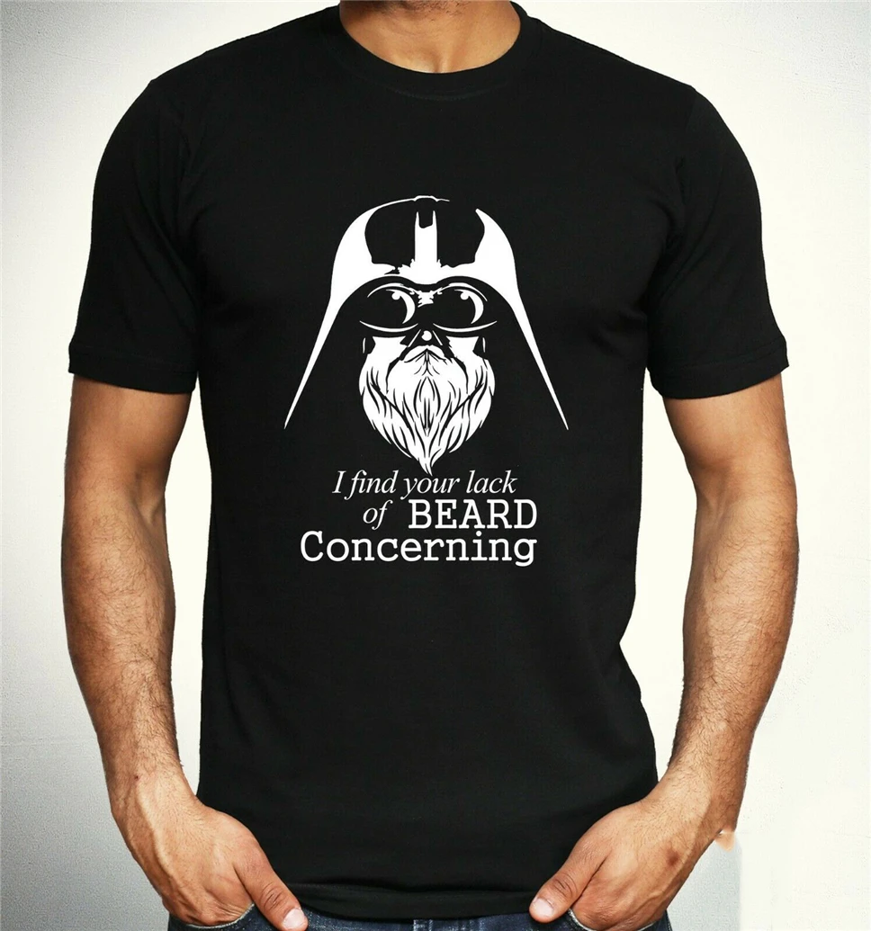 Дарт Вейдер забавная футболка с бородой Звездные войны пародия подарок для отца