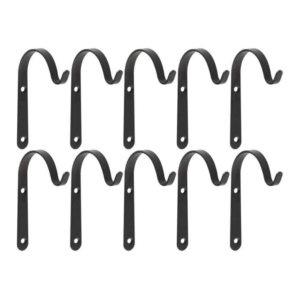 

Wall Hook 10pcs/Set Wrought Iron Wall Hook Hanging Lantern Living Room Balcony Flower Pot Hook Antique Home Decoration