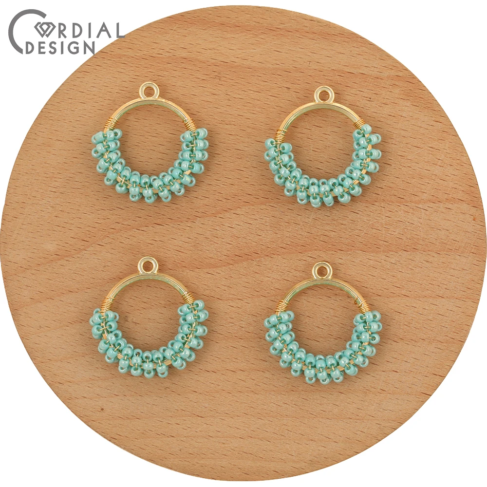 

Cordial Design 30Pcs 24*25MM Earrings Accessories/DIY Making/Seed Beads Pendant Base/Hand Made/Jewelry Findings & Components