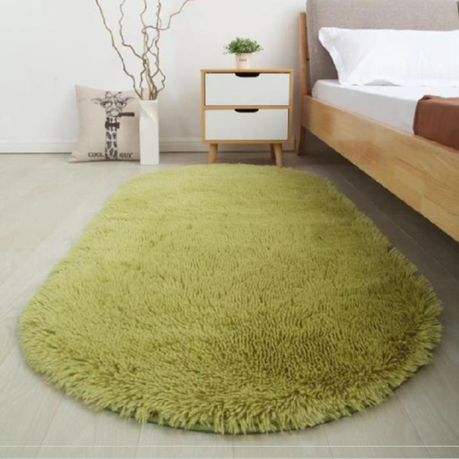 ruldgee ellipse oval thick carpet bedroom bedside bed blanket living room sofa tea table long wool mat cute alfombra floor mat free global shipping