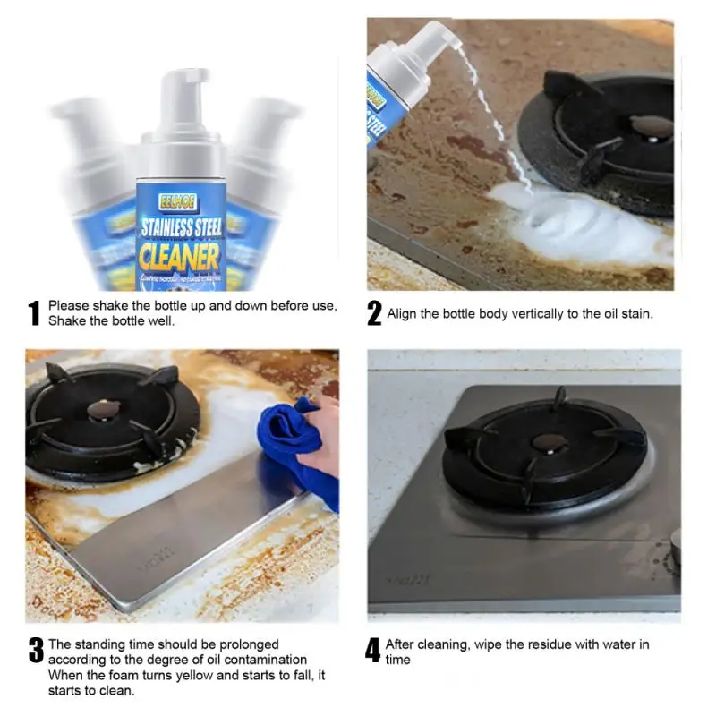 

2PCS 30ml Kitchen Cleaners Dirt Removed Charred All-Purpose Cleaners Stainless Steel Wok Pot Stains Kitchen Pot Cleaners