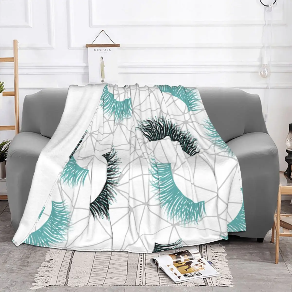 Thick Eyelash Blankets Flannel Winter Beautiful Eyes Breathable Lightweight Throw Blanket for Bedding Office Throws | Дом и сад