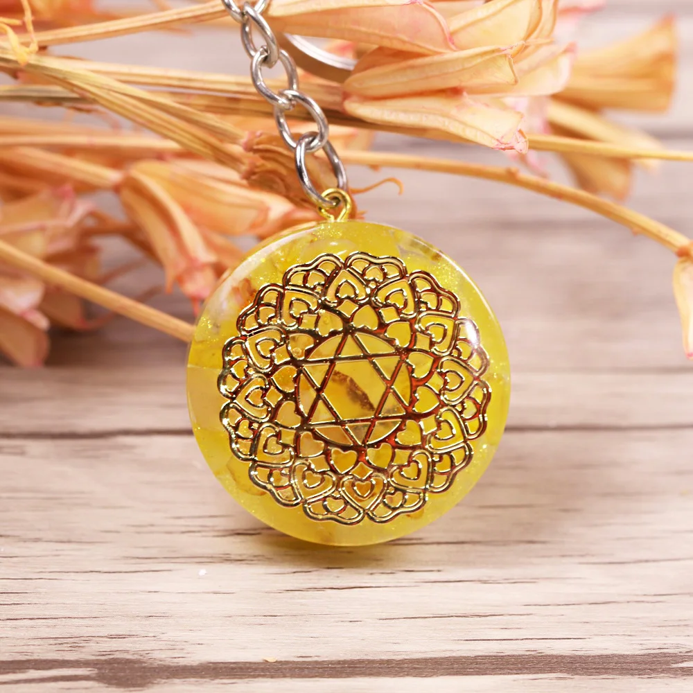 Брелок с мандалой оргонитом церегат брелок религиозный психологарический