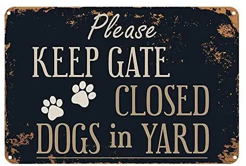 

BESTWD Please Keep GATR Close 12"x8", Metal Novelty Sign Aluminum Warning Tin Sign Flag Plaque Bar Club Cafe Garage Wall Decor