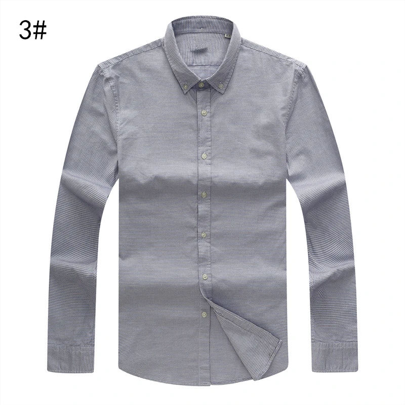 

Men's Thick Shirt Long Sleeve Dress Shirts Fashion Hombre Chemises Homme Crocodile High Quality 100% Cotton Collar Style Sleeve