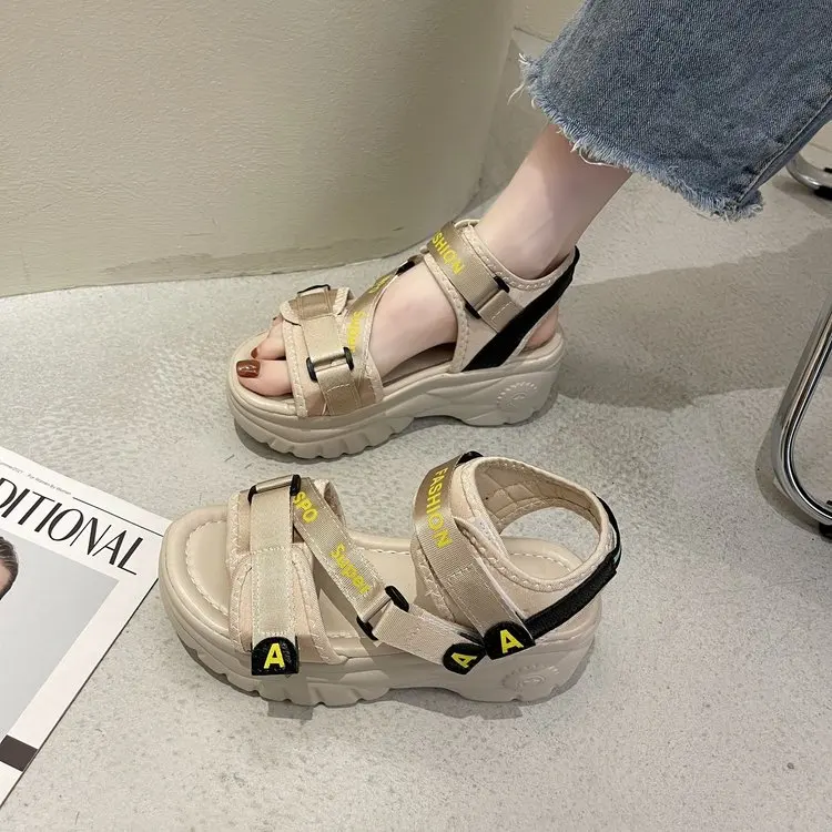 

2021 Platform Sandals Women's Summer Shoe Buckle Sandals Casual Sandals Women's Sports Shoes Summer Sandals 2021