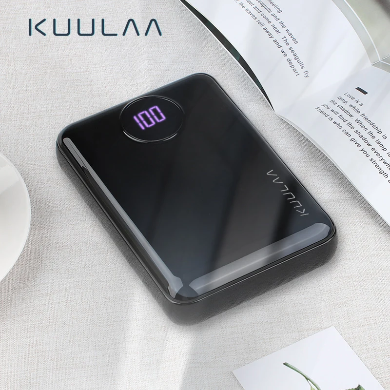 KUULAA Внешний аккумулятор 10000 mAh Портативная быстрая зарядка Внешний аккумулятор 10000 Dual USB внешное мини-Зарядное устройство для Xiaomi Mi PoverBank
