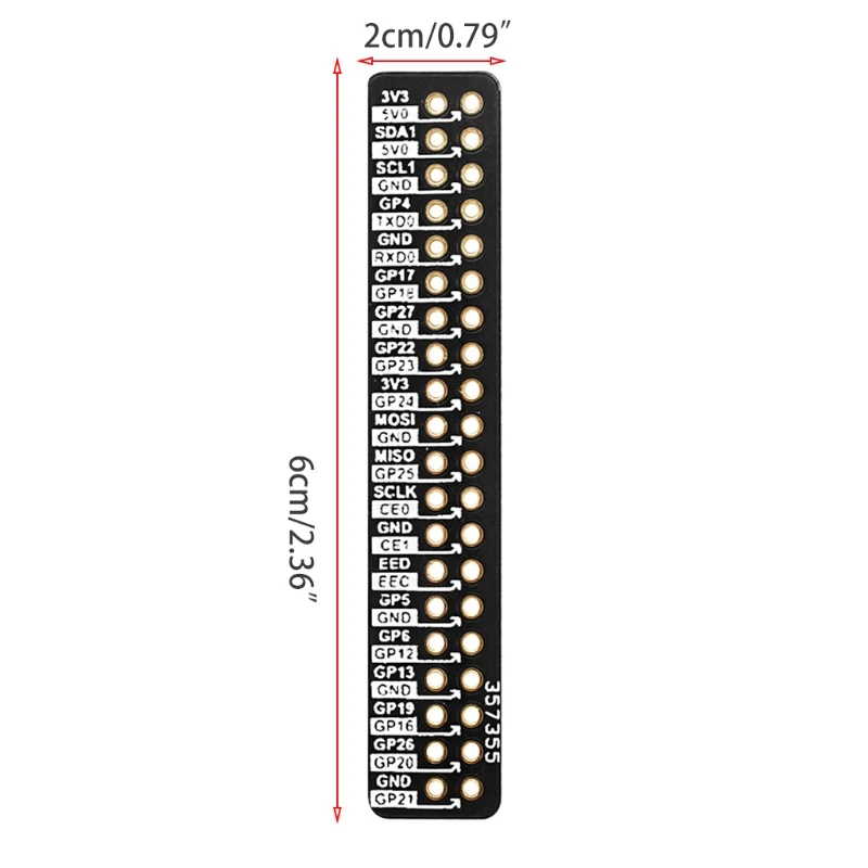 

GPIO 40 Pin Reference Board GPIO Expansion Board Compatible with Raspberry Pi 3 4 Model B Distinguishable Black