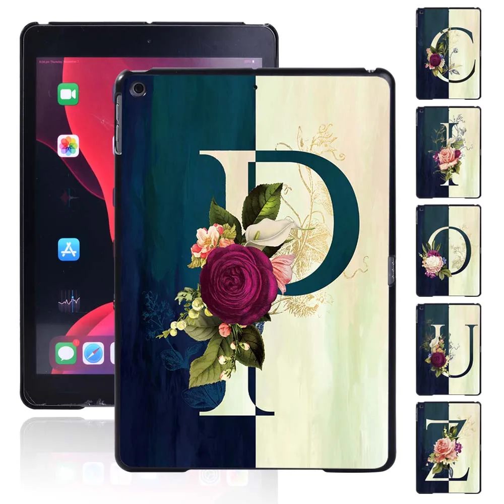 

Letter Print Patterns Case for Apple IPad 8 2020 8th Generation 10.2 InchTablet Durable Plastic Shell Cover Case + Stylus