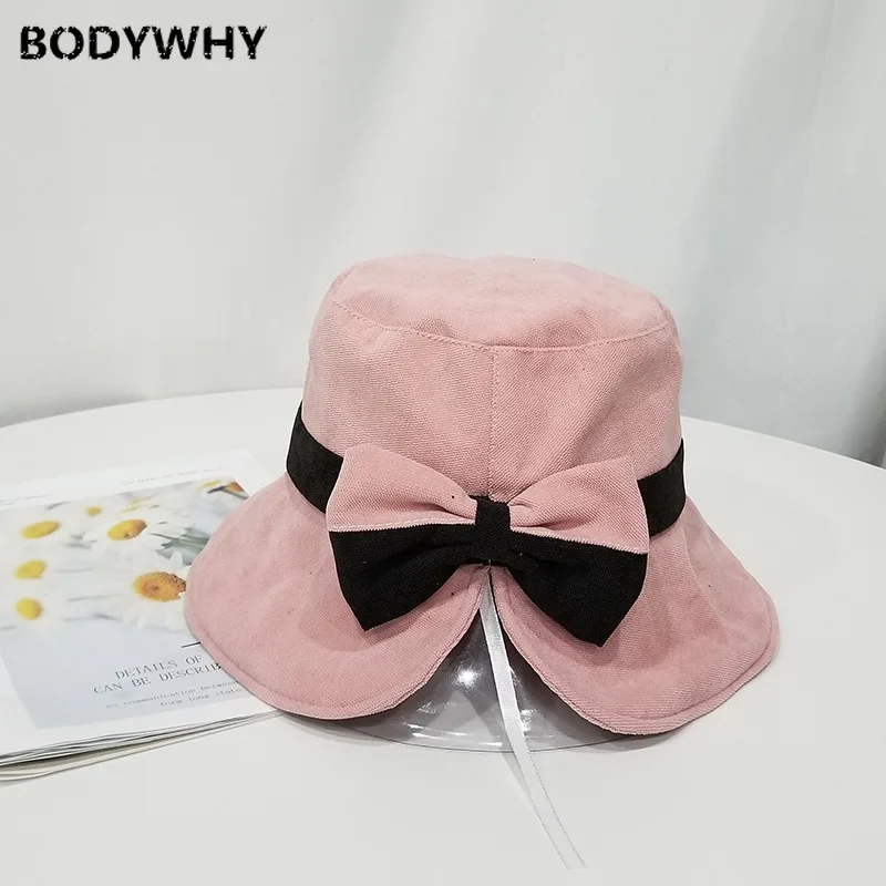 Women's Autumn and Winter Corduroy Hat Wild Art Letters Embroidery Fisherman Hat Japanese Soft Girl Small Basin Hat Tide