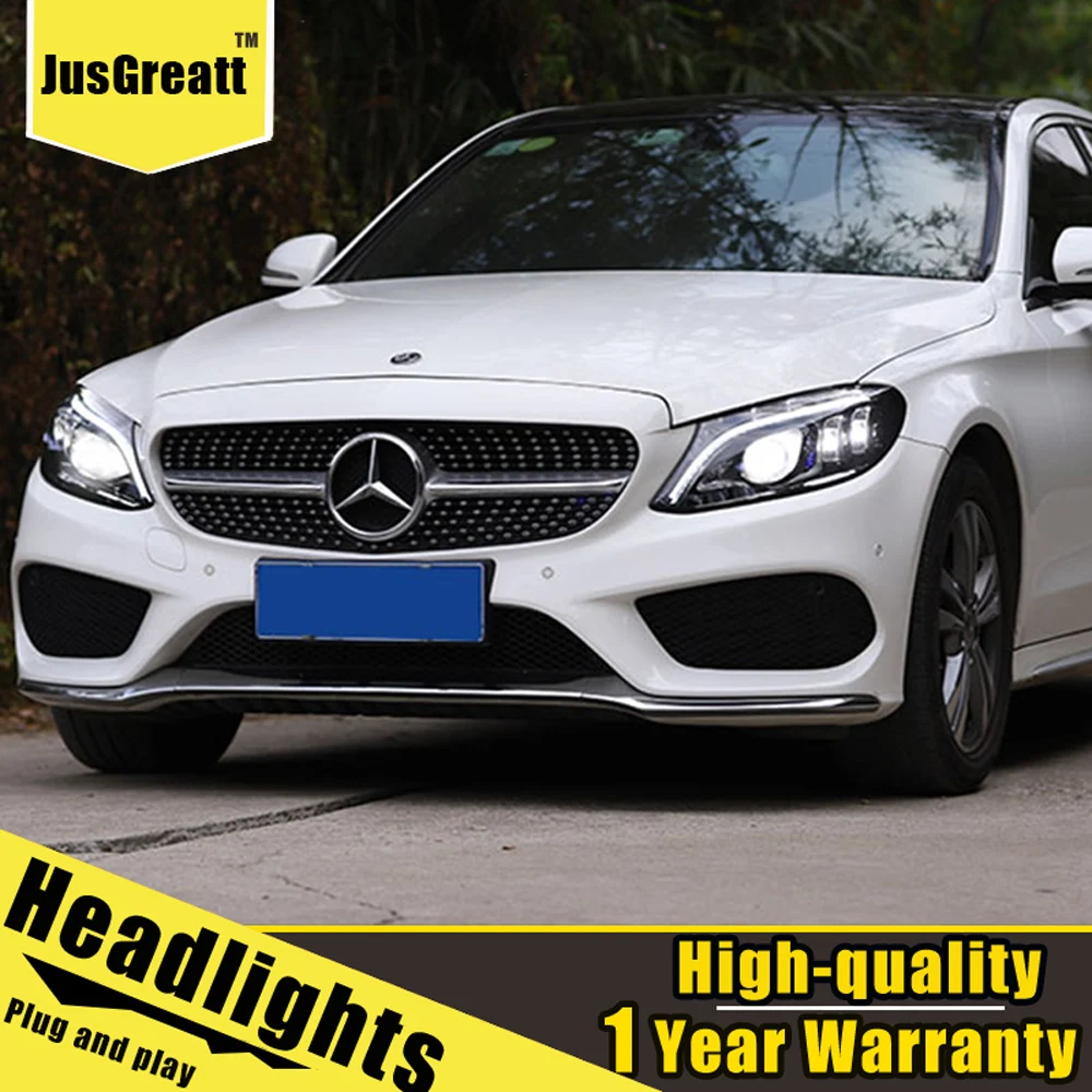 Пара для Benz w205 головной светильник s 2015-2018 светодиодный фар Все источник