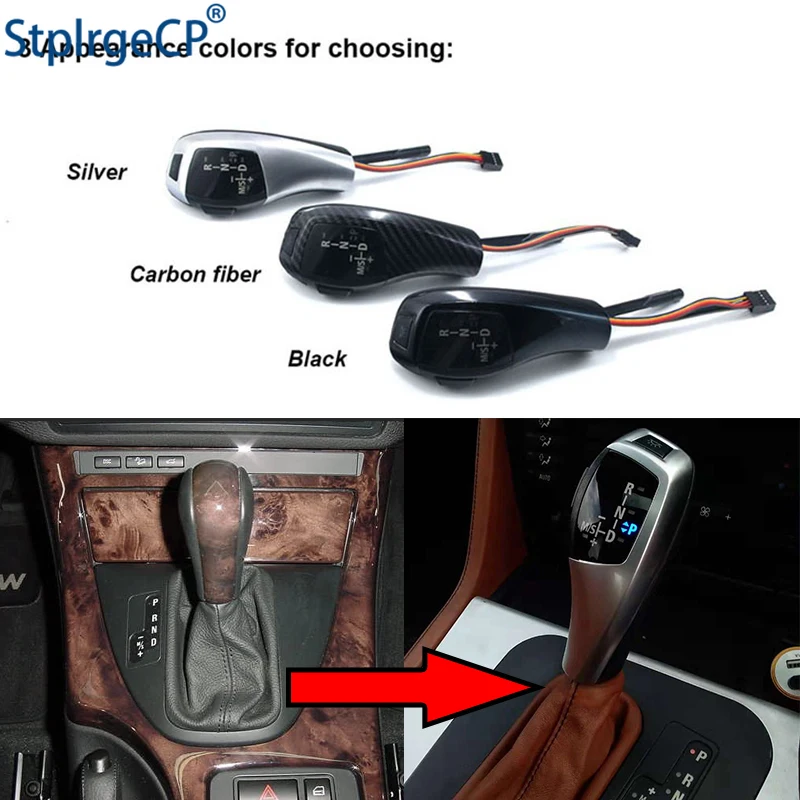 Светодиодный Шестерни рукоятка рычага переключения передач для BMW 1 3 5 6 7x1x3x5 z4 E81 E82