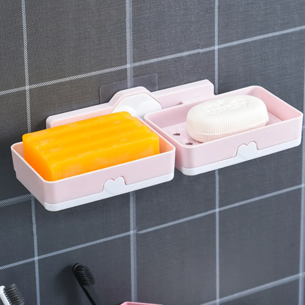 Двухслойный дренажный держатель для мыла непробиваемый футляр контейнер | Дом и