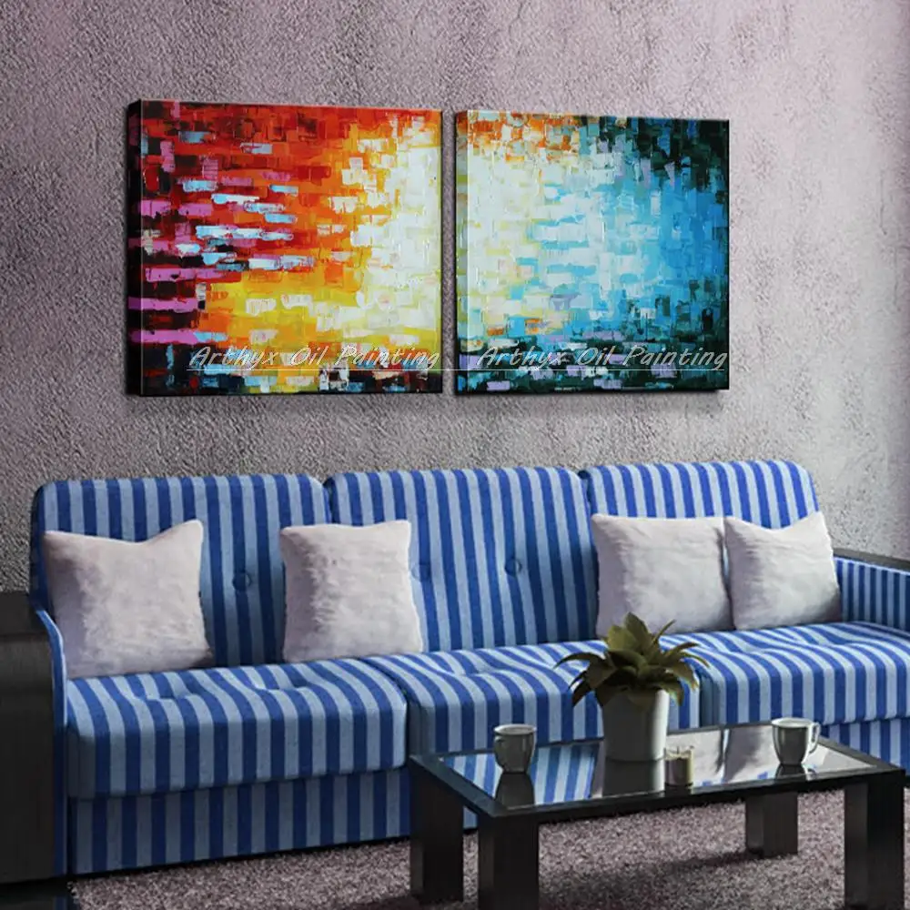 100% ручная работа без рамы хорошее качество 2 шт./компл. красочная Современная