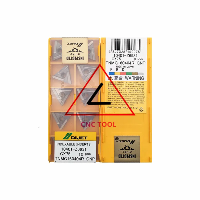 10 шт. оригинальный японский режущий инструмент DIJET TNMG160404R-GNP CX75